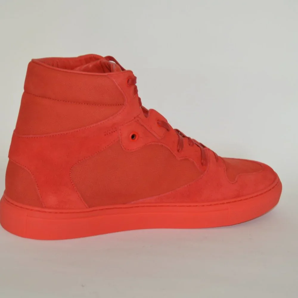 NWT BALENCIAGA MENS HITOP SUEDE LEATHER SNEAKERS US 6 EU 39 - Picture 4 of 7